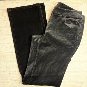 White House Black Market Blanc Velvet Pants Womens 8 Black Bootcut Stretch NWOT😍